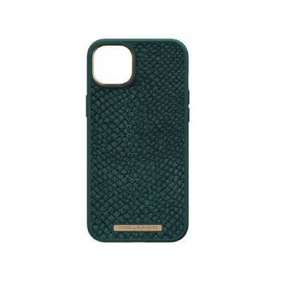 NJORD BYELEMENTS  Salmon Leather Magsafe Case - iPhone 14 Plus - Green - Neuf