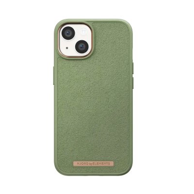 NJORD BYELEMENTS  Suede Comfort+ Case - iPhone 14 Plus - Olive - Neuf