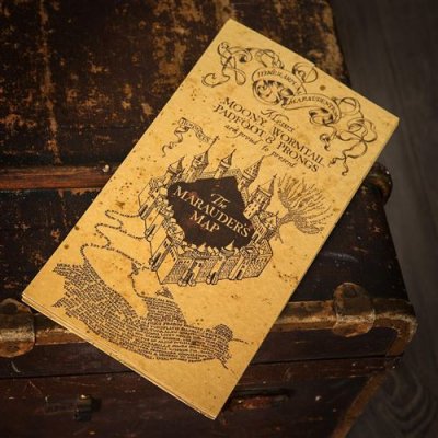 NOBLE COLLECTION  Harry Potter r&eacute;plique 1/1 Carte du Maraudeur- - R&eacute;pl
