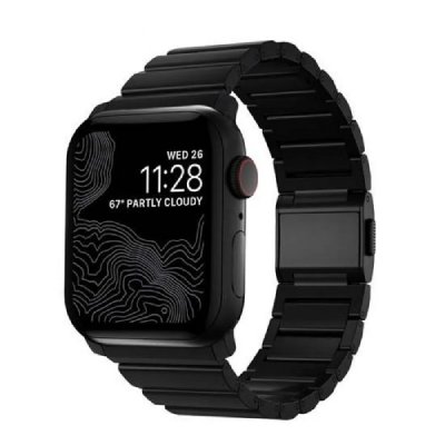 Nomad - Bracelet en titanium pour Apple Watch 42 / 44 mm - Noir