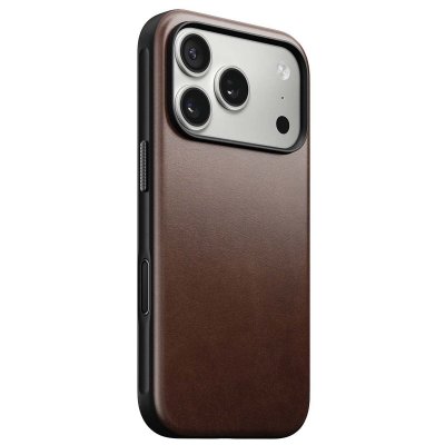 NOMAD  Coque Modern Horween Leather Apple iPhone 17 Pro - Rustic Brown