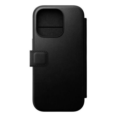 NOMAD  Coque Portefeuille Moderne en Cuir iPhone 16 Pro - Noir 