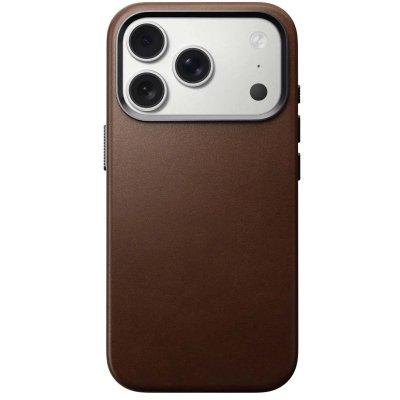 NOMAD  Coque pour iPhone 17 Pro MagSafe en Cuir Traditional Antichocs Marron