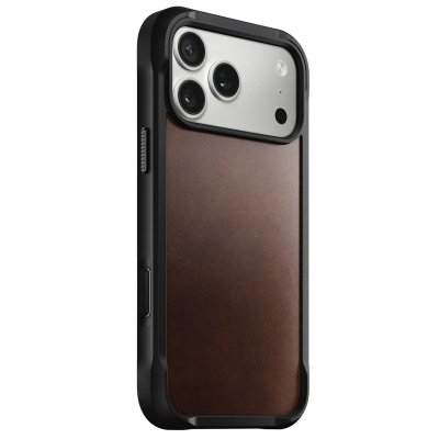 NOMAD  Coque Rugged Horween Leather Apple iPhone 17 Pro Max - Rustic Brown