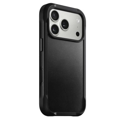 NOMAD  Coque Rugged Horween Leather Apple iPhone 17 Pro - Noir