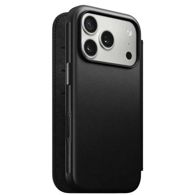 NOMAD  &Eacute;tui Portefeuille pour iPhone 17 Pro MagSafe en Cuir S&eacute;rie Modern Noir