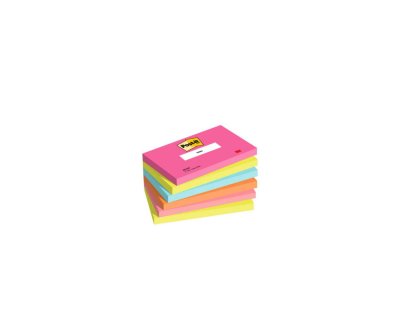 POST IT Notes Post-It Poptimistic - 76 x 127 mm - 6 blocs de 100 feuilles - Ass : rose, vert, bleu, orange