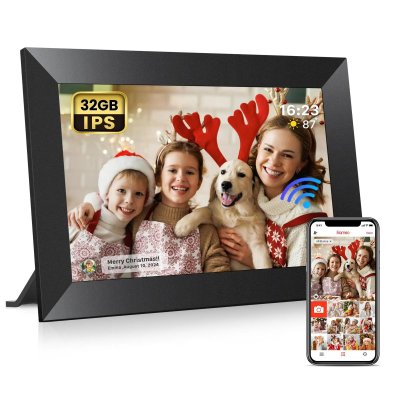  Nouveau cadre photo num&eacute;rique Frameo 10.1 pouces 32GB - Noir