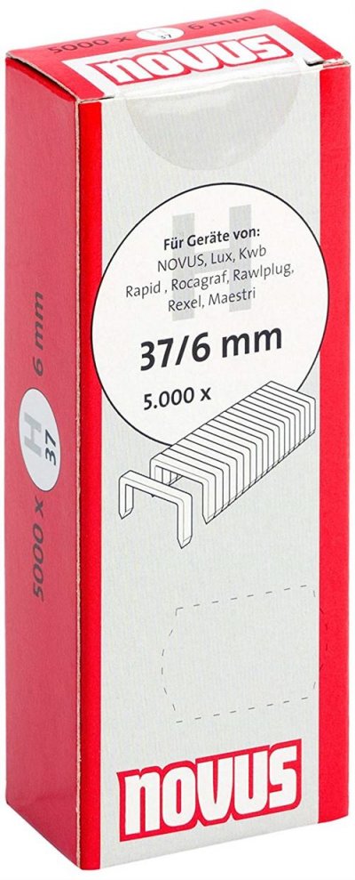 NOVUS  Agrafe H 37 6MM 5000 pi&egrave;ces EXTRA DURE