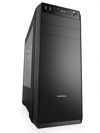 MODECOM OBERON Pro - Tour - ATX - pas d'alimentation - noir - USB/Audio