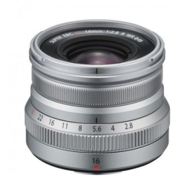 FUJIFILM Objectif &agrave; Focale fixe Fuji XF 16mm F2.8 R WR Silver