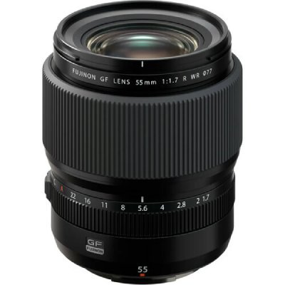 FUJIFILM Objectif &agrave; Focale fixe  Optique Hybride GF 55mm F1.7 R WR