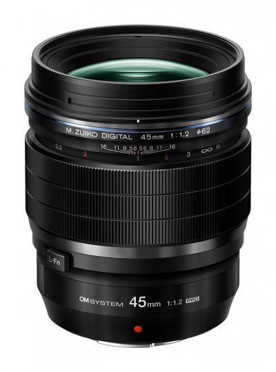 OM SYSTEM Objectif &agrave; Focale fixe M.Zuiko Digital ED 45 mm f1.2 Pro Noir