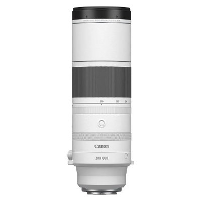 CANON Objectif Hybride  RF 200-800mm f/6.3-9 IS USM Blanc et Gris