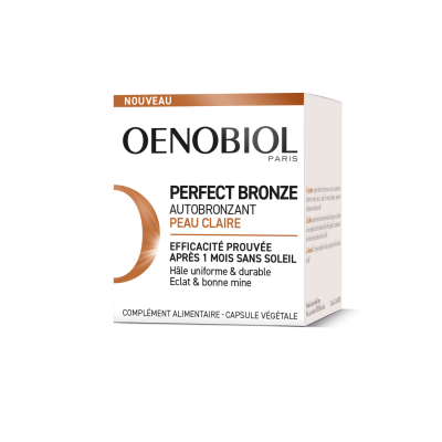 Oenobiol perfect bronze autobronzant peaux claires 30 capsules