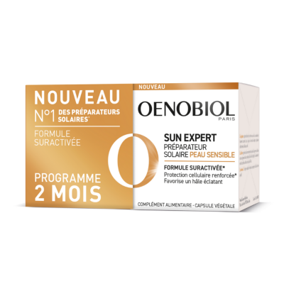 Oenobiol Sun Expert Pr&eacute;paration Solaire Peaux Sensibles 2x30 Capsules
