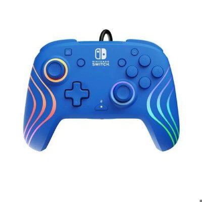 PDP Official Switch Afterglow Wave Wired Controller - Blue