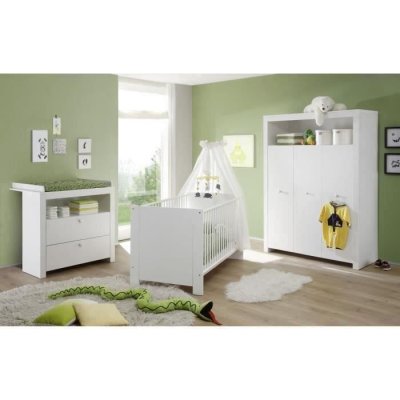 TRENDTEAM OLIVIA Chambre compl&egrave;te b&eacute;b&eacute; + Kit d'&eacute;volution du lit