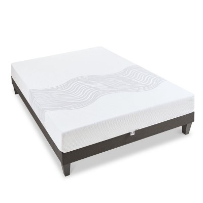 OLYMPE LITERIE  Ensemble SENSITIVE 90x200 cm Matelas M&eacute;moire de forme + Sommier Bois Ferme