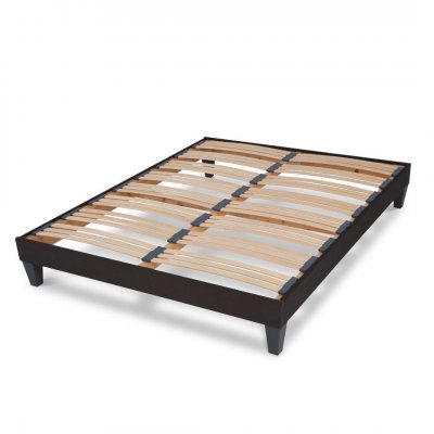 OLYMPE LITERIE  - Sommier en kit Kit15 - Gris fonc&eacute; - 160x200 cm 