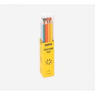 OMY  Bo&icirc;te De 16 Crayons De Couleurs Pop