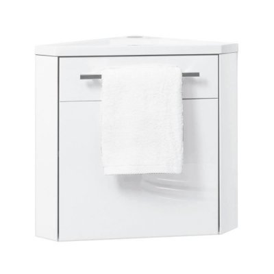 ONDEE - Lave-mains d'angle NINO - 53cm - Blanc - Laqu&eacute; - Livr&eacute; en kit