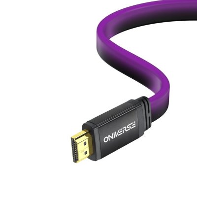 ONIVERSE  C&acirc;ble HDMI LED 8K 2m - Violet (Multiplateforme)