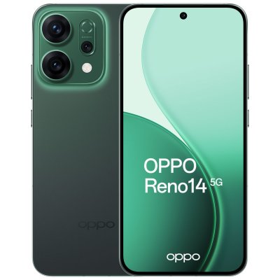 OPPO  Reno14 5G Smartphone Android 15 12GB RAM 512GB Tripla Fotocamera 50MP Verde 