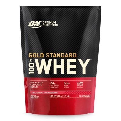 OPTIMUM NUTRITION  Prot&eacute;ine 100% Whey Gold Standard Strawberry 450 g