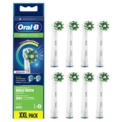 ORAL B  CrossAction pour Brosse &agrave; Dents &Eacute;lectrique, 8 unit&eacute;s