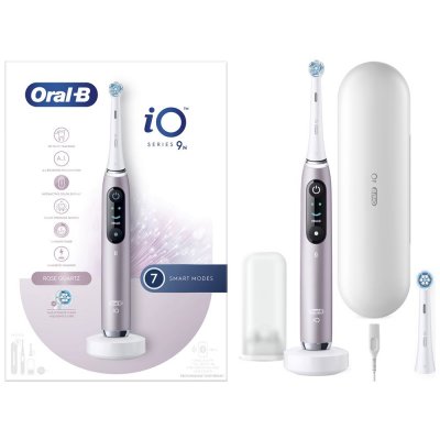 ORAL B Oral-b io 9 - avec etui de voyage et porte brossette - rose quartz - brosse &agrave; dents &eacute;lectrique