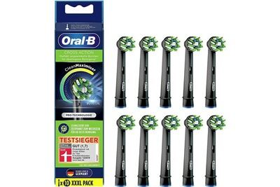  Oral B T&ecirc;tes de nettoyage sup&eacute;rieures Crossaction Black Edition 10