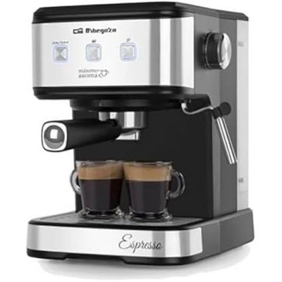 ORBEGOZO  EX 5210 Cafetera Espresso 20 Bares Negra/Acero Inoxidable