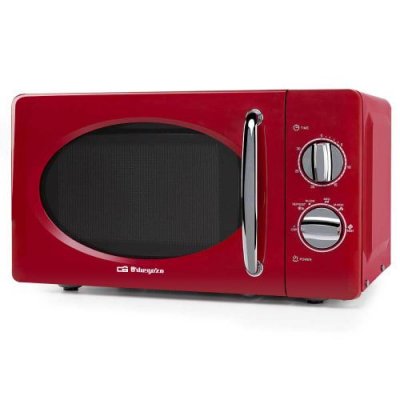 ORBEGOZO  MI2020 Four Micro-Onde 20L 700W 230V Manuel Electronique Acier Rouge