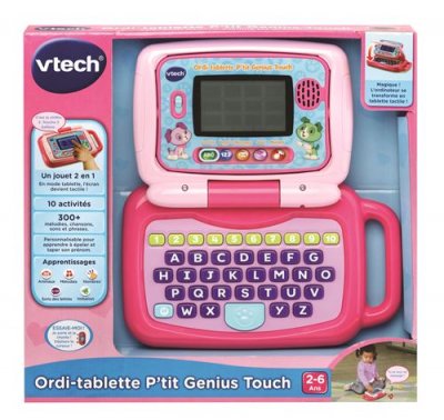 VTECH Ordi-tablette ptit genius touch mauve