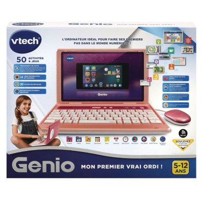 VTECH Ordinateur &eacute;ducatif  Genio Mon premier vrai ordinateur Rose