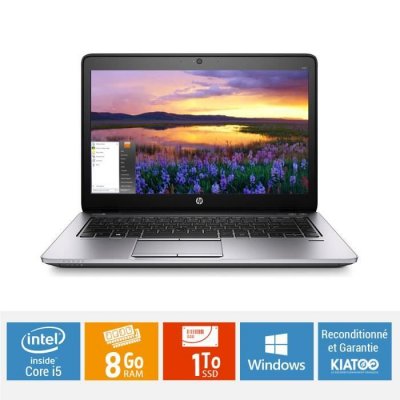 HP ORDINATEUR PORTABLE  ELITEBOOK 840 G2 CORE I5 8 GO RAM 1 To SSD DISQUE DUR