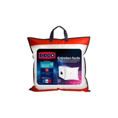 DODO Oreiller Entretien Facile Microfibre - 100% Polyester High Technologie - 60 X 60 Cm - Blanc