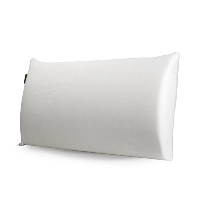 LINNEA Oreiller nomade Visco-v&eacute;g&eacute;tal &agrave; m&eacute;moire de forme 60x33 - Blanc