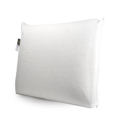 LINNEA Oreiller pilo Visco-v&eacute;g&eacute;tal &agrave; m&eacute;moire de forme Carr&eacute; 60x60 cm - Blanc