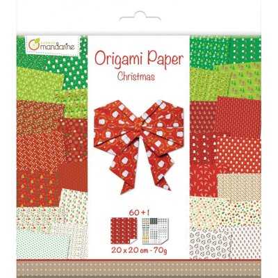  Origami No&euml;l 20 x 20 cm - Pochette de 60 feuilles