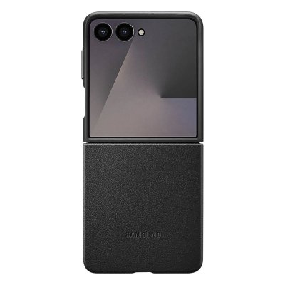 SAMSUNG Original Coque KindSuit en Cuir V&eacute;gan  Galaxy Z Flip 7 - Black