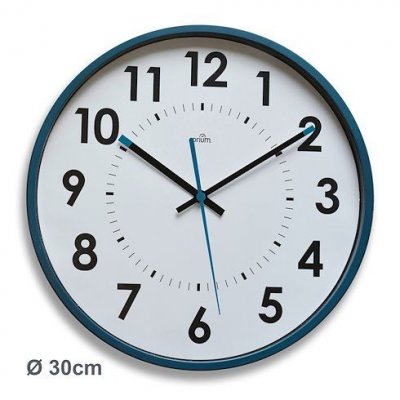 Orium - Horloge murale &agrave; quartz diam&egrave;tre 30 cm - bleue - Bleu