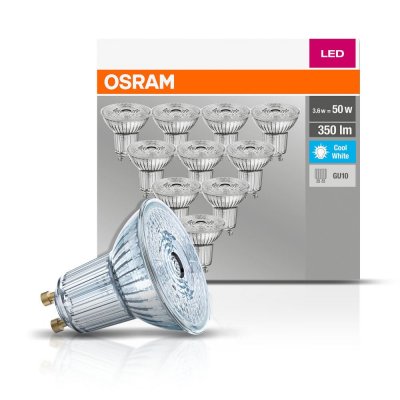 OSRAM  10 r&eacute;flecteurs LED GU10 4,3&nbsp;W 4&nbsp;000&nbsp;K 350&nbsp;lm