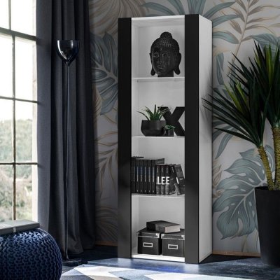 Other Komodee, Vitrine Armoire Tivoli, Noir/Blanc Blanc