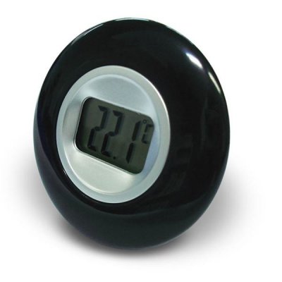 OTIO  thermom&egrave;tre d'int&eacute;rieur avec &eacute;cran LCD 77 mm noir
