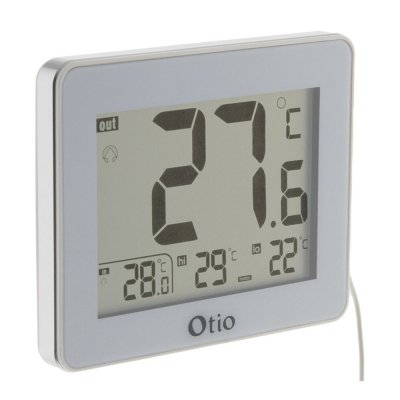 OTIO -Thermom&egrave;tre int&eacute;rieur/Ext&eacute;rieur filaire Blanc - 