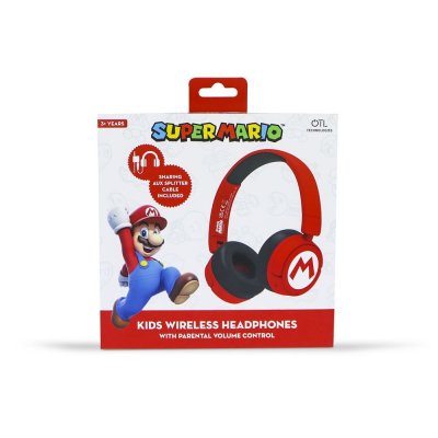 OTL  Technologies SM1016 Super Mario Casque sans Fil pour Enfant Rouge