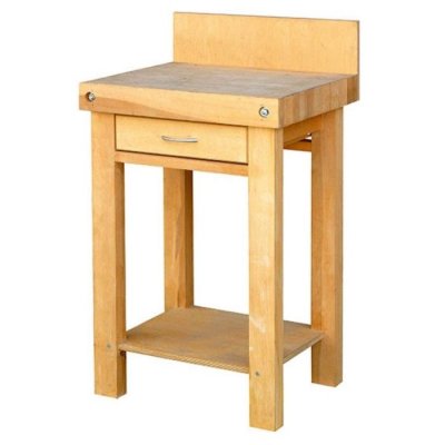 OUTIFRANCE  0015500 Billot de d&eacute;coupe en Bois 600 x 600 x 900 mm
