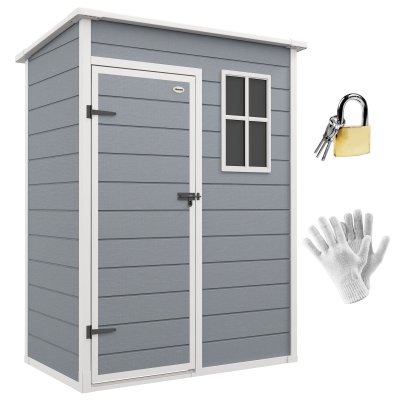 OUTSUNNY  - Abri de jardin - Aluminum - 151x92x193cm - Gris